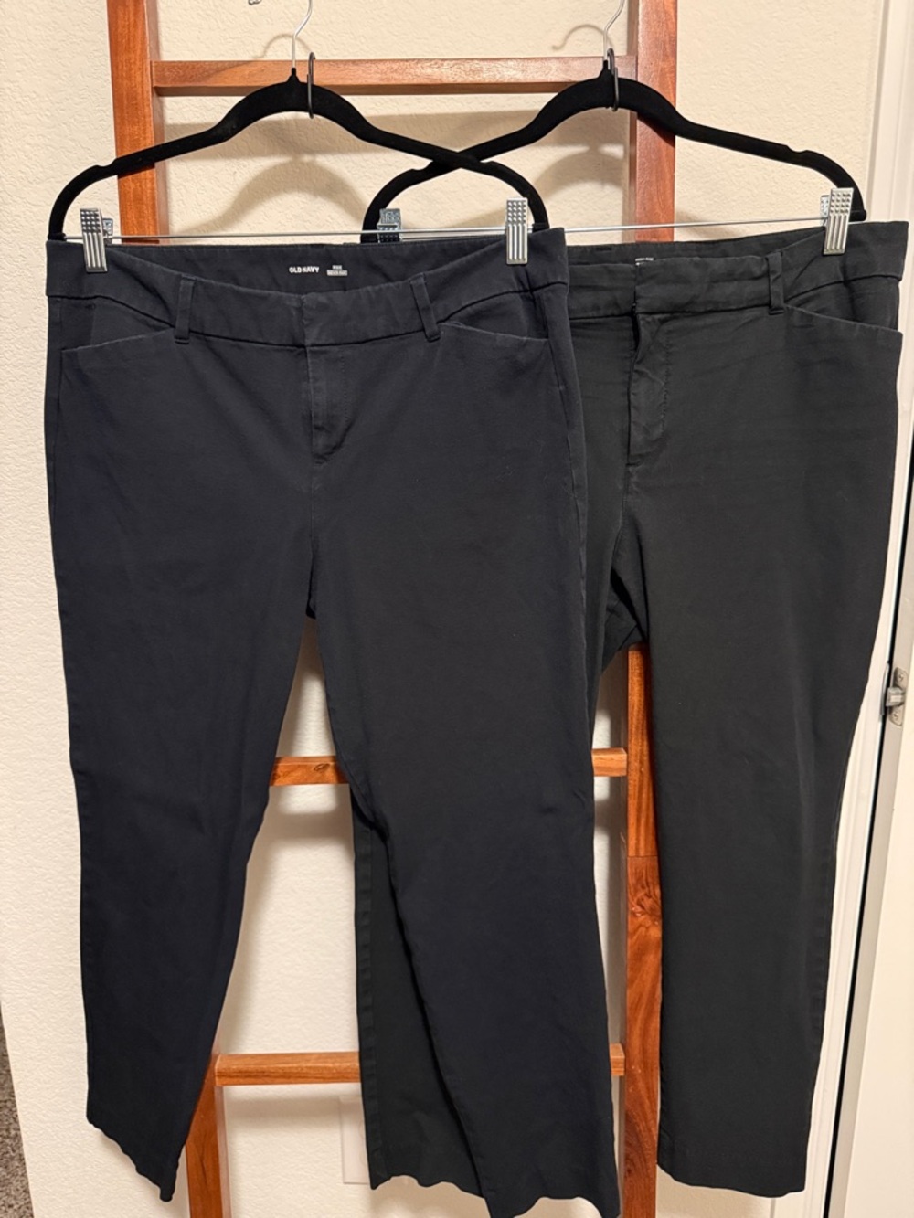 Old Navy Pixie Pants Bundle High Rise Straight Leg Work Pant Slacks Black Sz 14P
